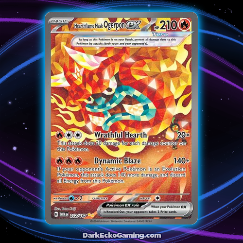 Hearthflame Mask Ogerpon ex - Twilight Masquerade - 212/167 - Special Illustration Rare - NM