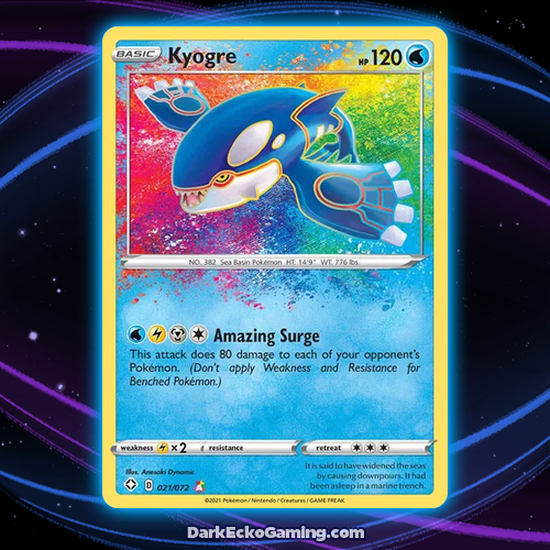 Kyogre - Shining Fates - 021/072 - Amazing Rare - NM